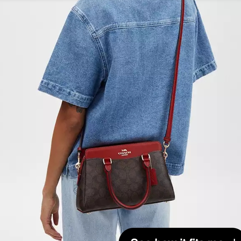New! Mini Darcie Carryall in Signature Canvas - Picture 6 of 7
